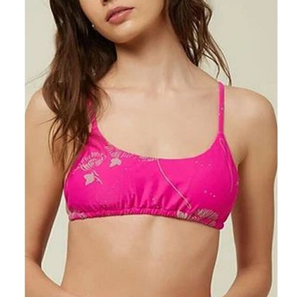 NWT O'Neill Hillary Tunnel Bikini Swim Top Pink Small - Picture 1 of 6